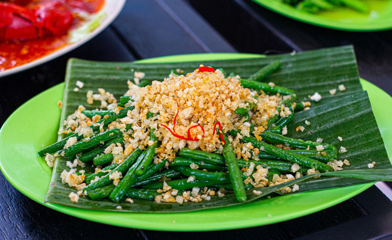 Hong Kong Street BBQ Live Seafood - Dried Prawn French Bean